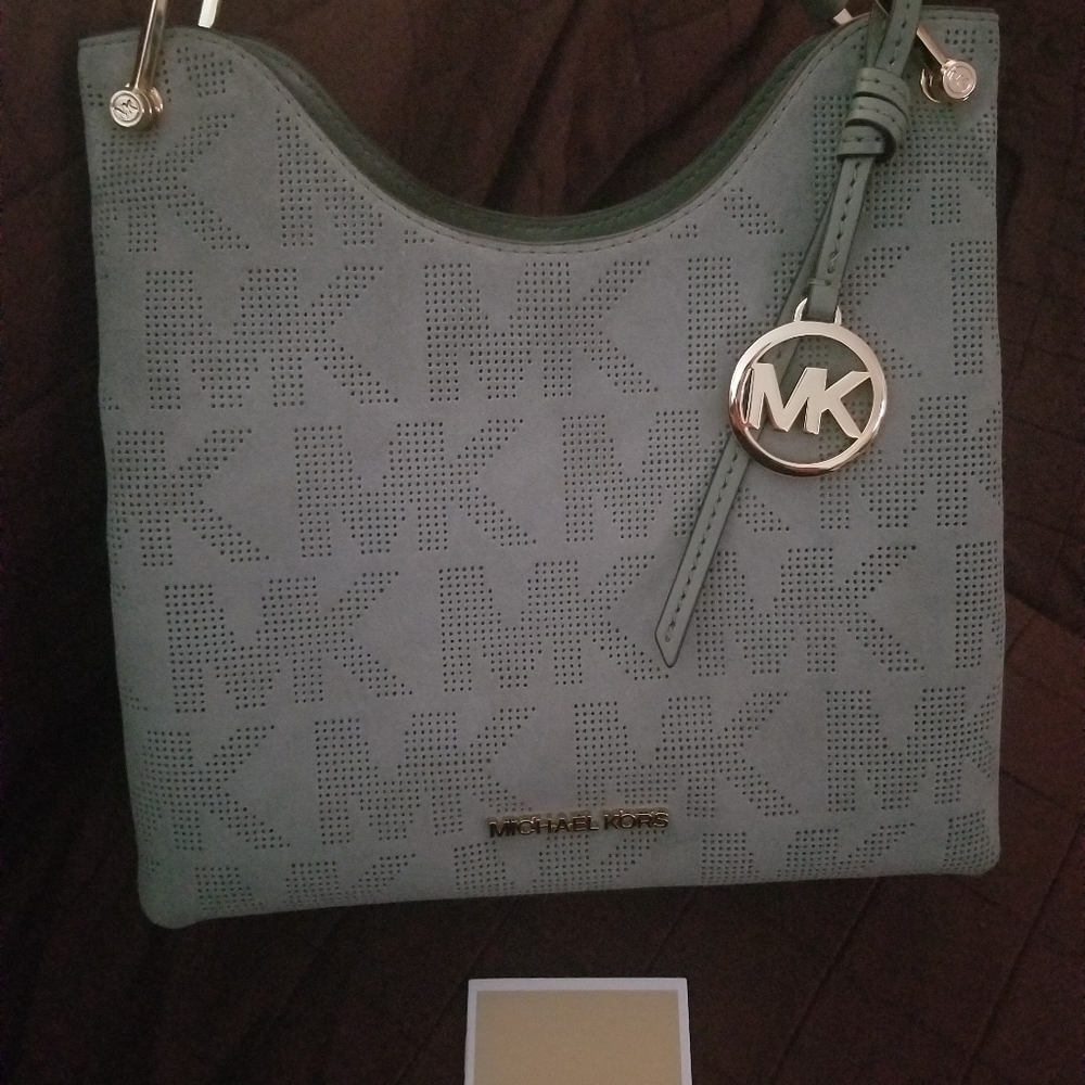 MICHAEL KORS Joan Slouchy army green purse
